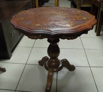 Stolik kawowy kolonialny, stolik kawowy drewniany